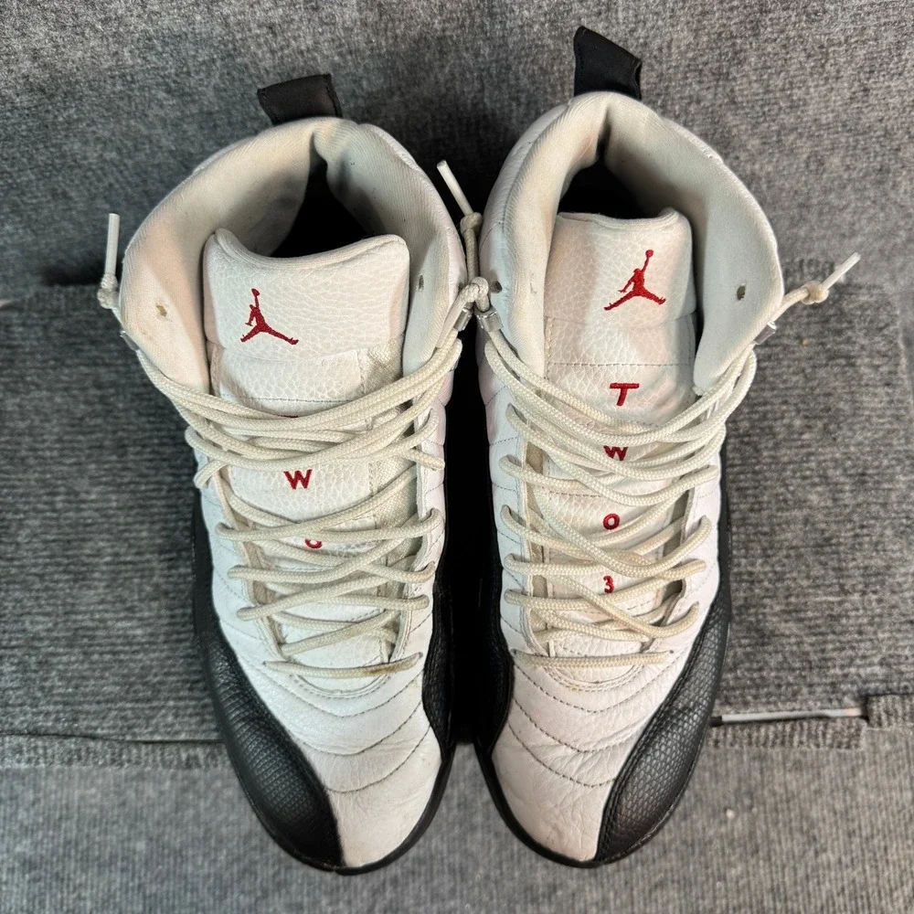 Air Jordan 12 Retro Taxi White Black Red 130690-125 Mens 10 Basketball Shoes